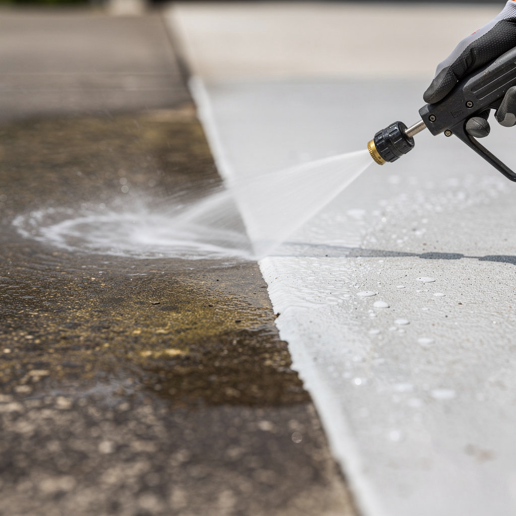 Nashville Pressure Washing before and after roof cleaning transformation in Nashville, TN